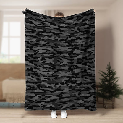 Camo Black Pattern CLA15100474F Sherpa Fleece Blanket