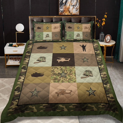 Camouflage Camo CLM2410048B Quilt Bedding Set