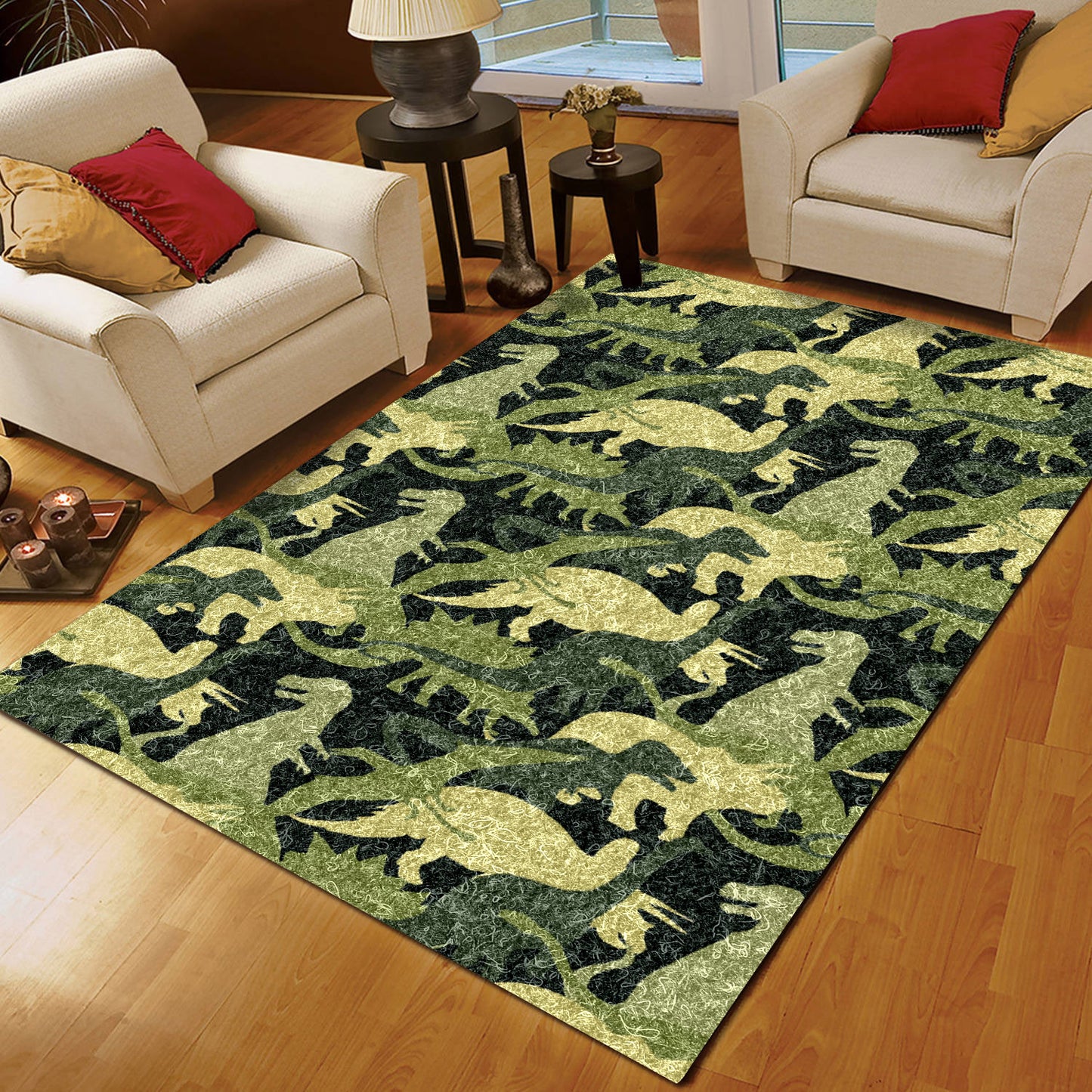 Camouflage Dinosaur CLA15101352R Rug