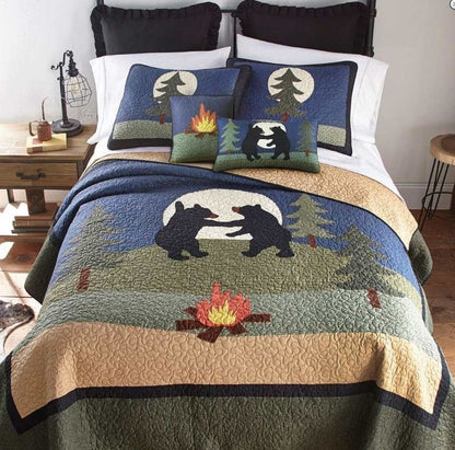 Campfire Bears CLT0111063H Quilt Blanket