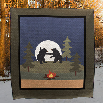 Campfire Bears CLT0111063H Quilt Blanket