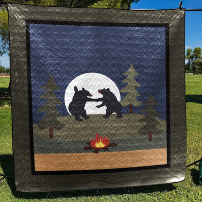 Campfire Bears CLT0111063H Quilt Blanket