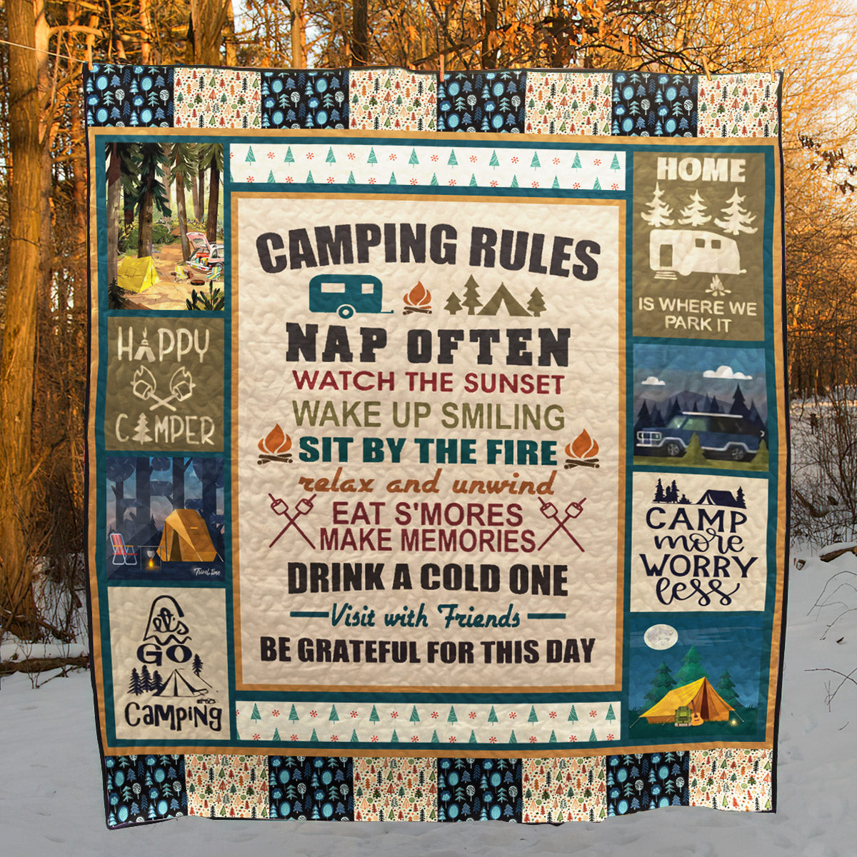 Camping CL15100068MDQ Quilt Blanket