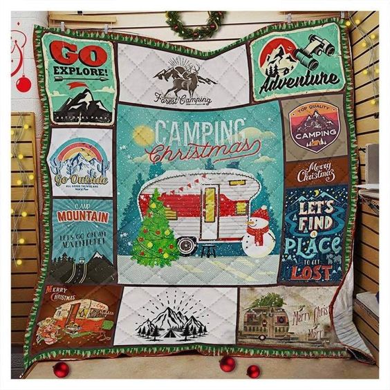 Camping Christmas Quilt Blanket CLH251001