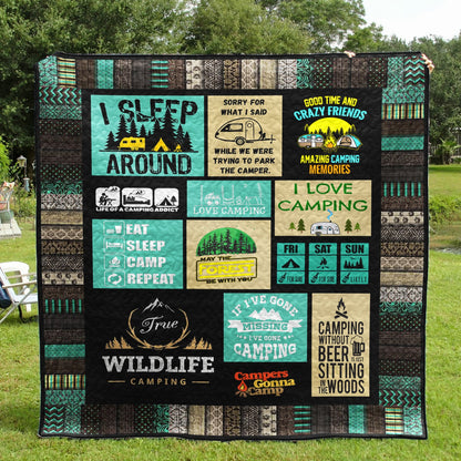 Camping TD2809171 Art Quilt