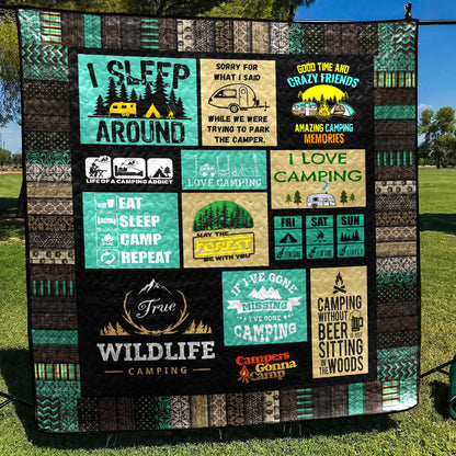 Camping TD2809171 Art Quilt