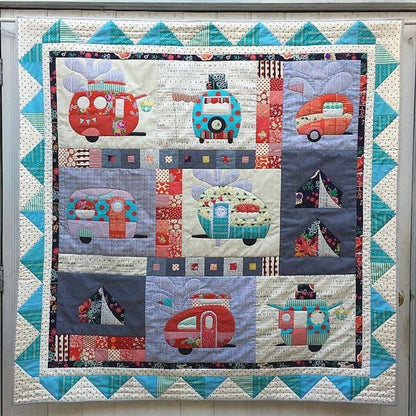 Camping Trailer CLM030714 Quilt Blanket