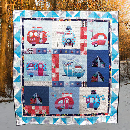 Camping Trailer CLM030714 Quilt Blanket