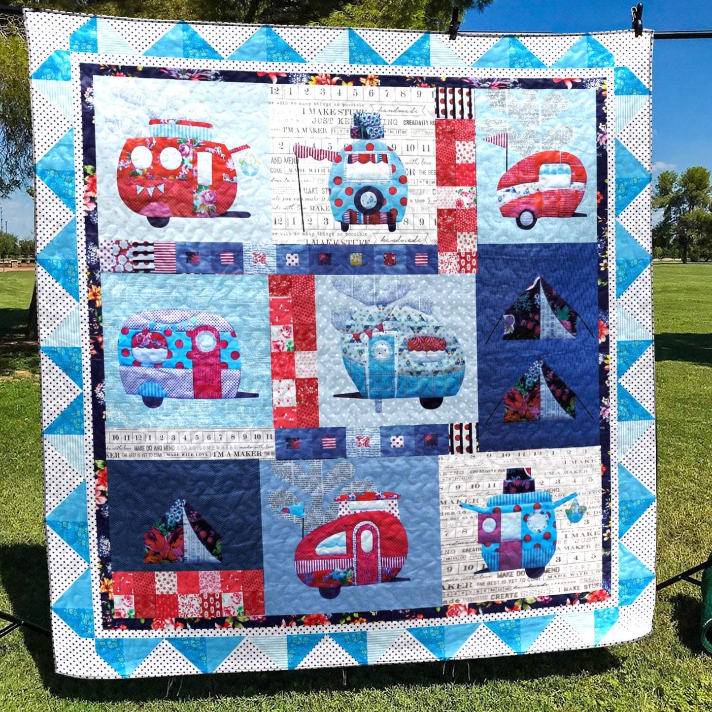 Camping Trailer CLM030714 Quilt Blanket