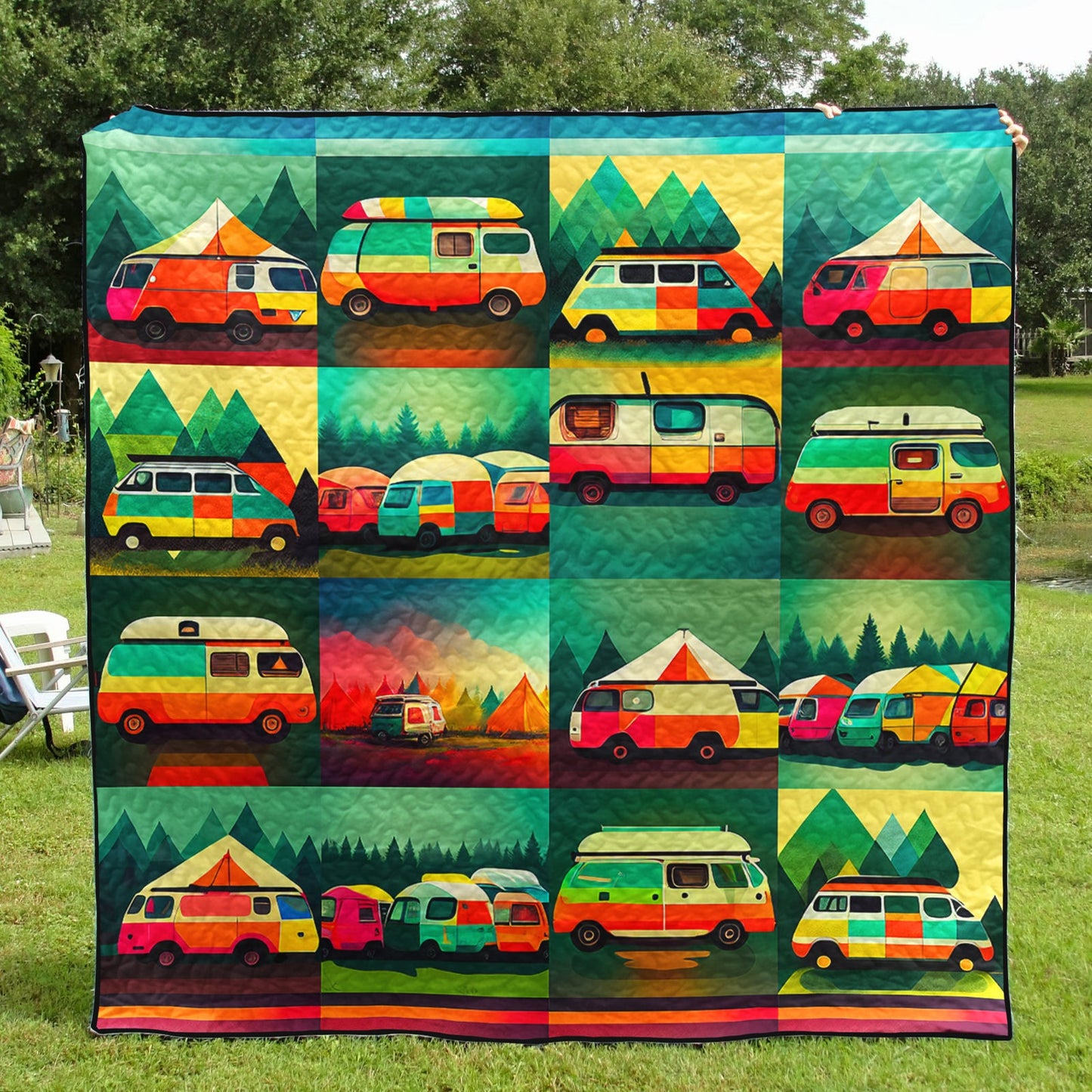 Camping Van Quilt Blanket TD180801Y