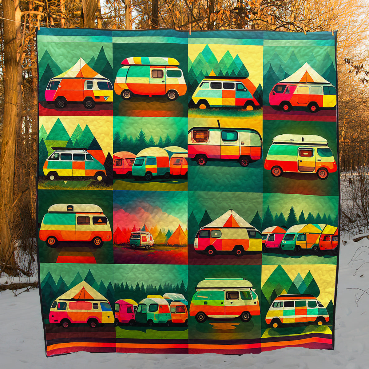 Camping Van Quilt Blanket TD180801Y