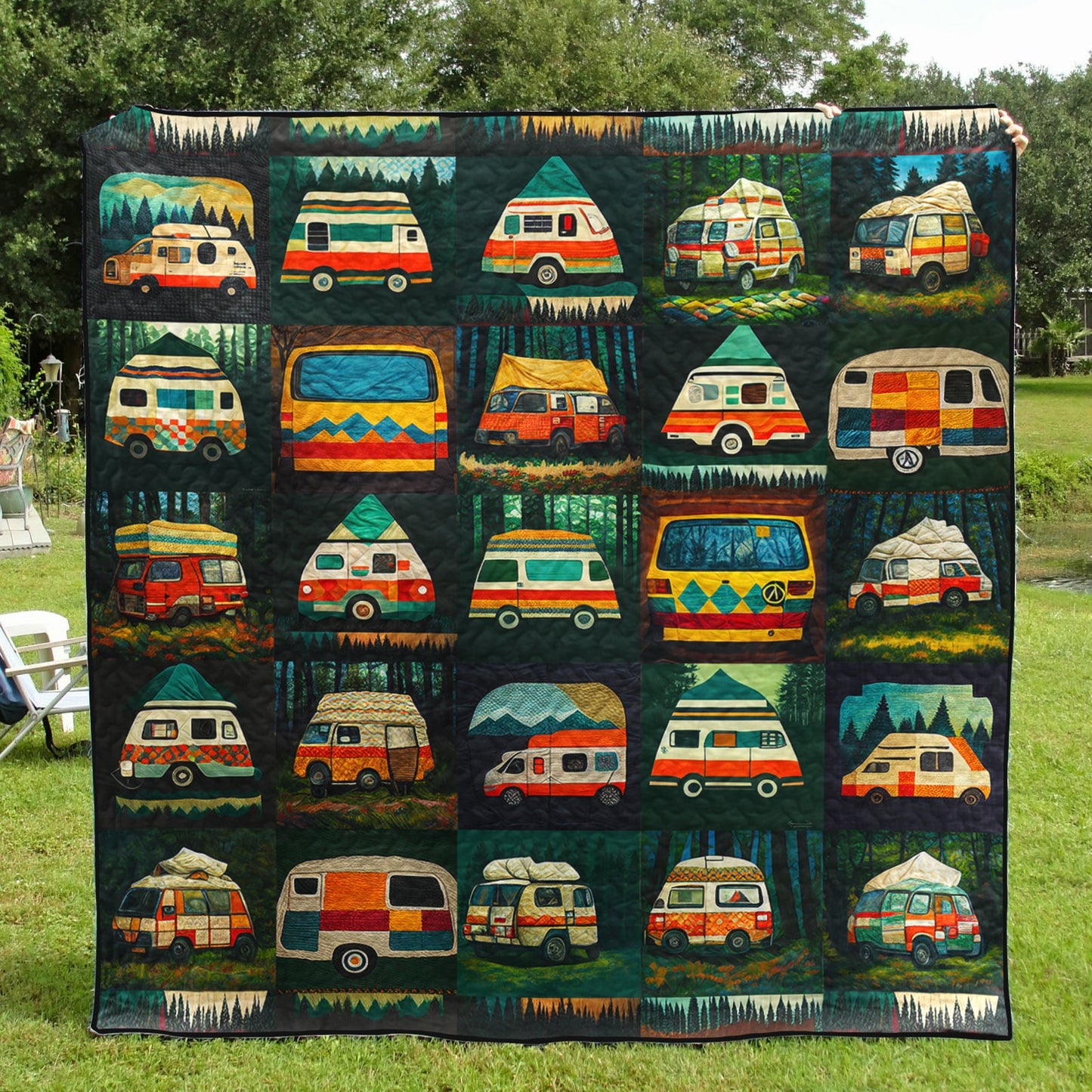 Camping Van Quilt Blanket TD180803Y