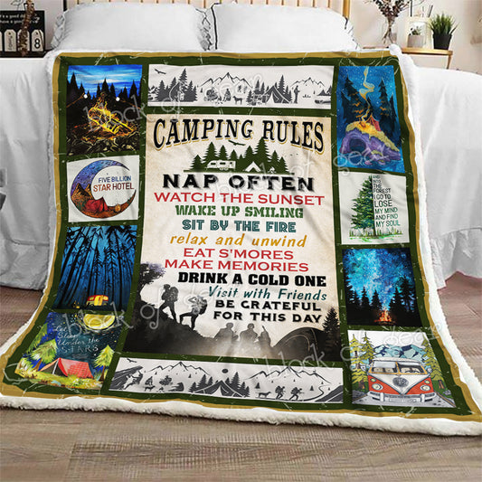 Camping CL300977MDF Sherpa Fleece Blanket