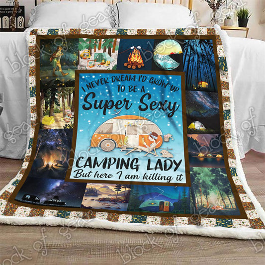 Camping Lady CL270975MDF Sherpa Fleece Blanket