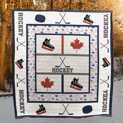 Canada Hockey CLD170680 Quilt Blanket