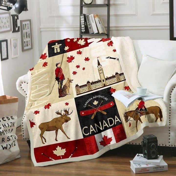 Canadian BL240816F Sherpa Fleece Blanket