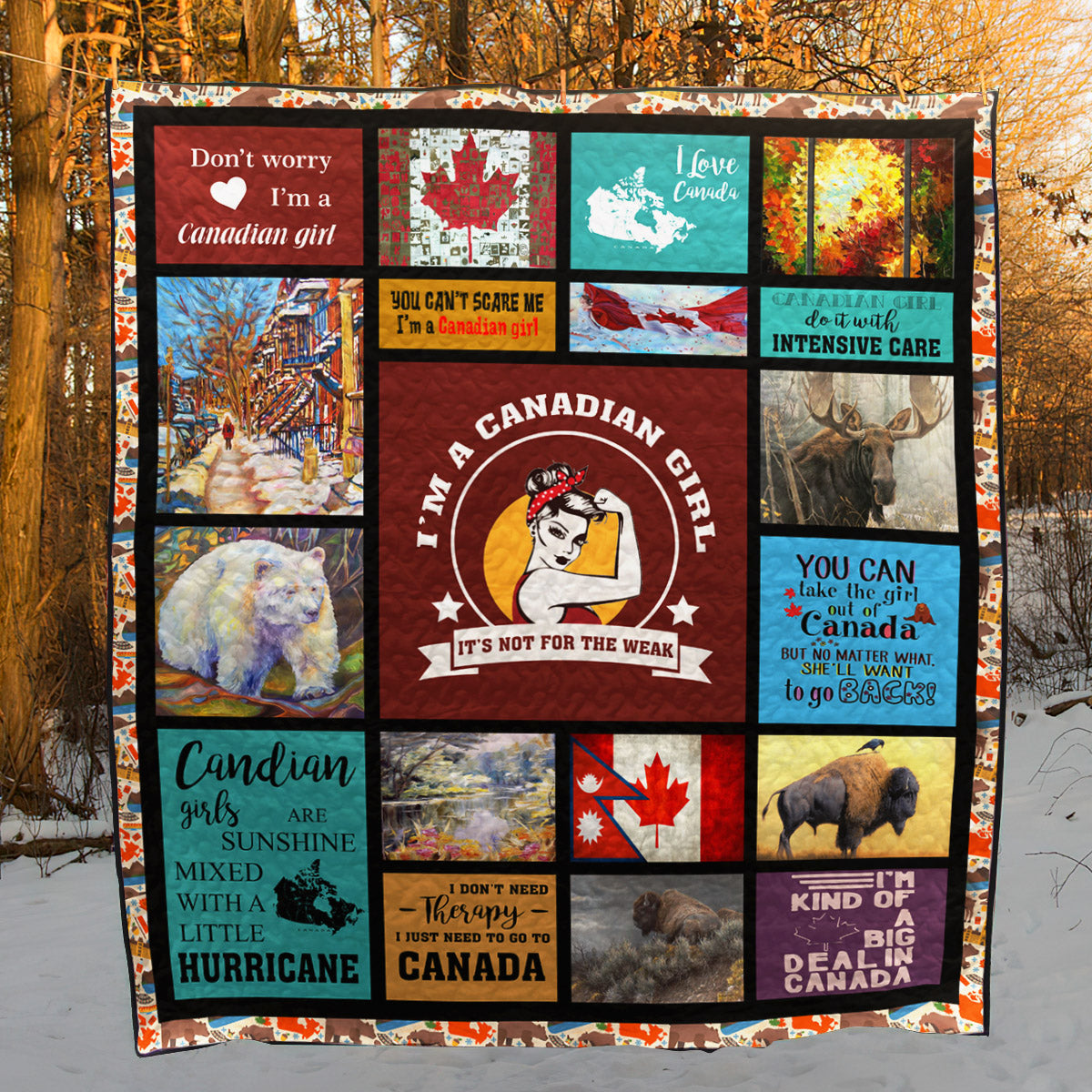 Canadian Girl CL14100057MDQ Quilt Blanket