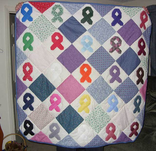 Cancer CLA280648 Quilt Blanket