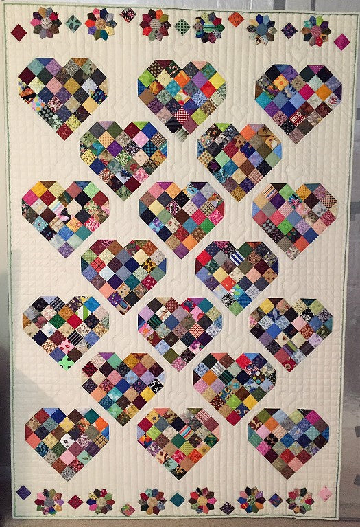 Candy Heart Block CLA2011186Q Quilt Blanket