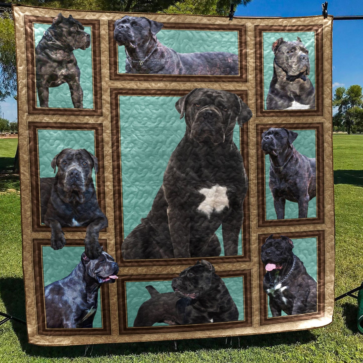 Cane Corso Frame CL09100076MDQ Quilt Blanket