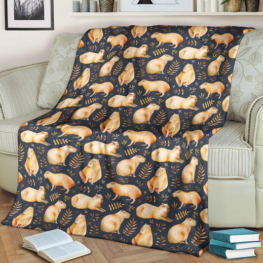 Capybara Pattern CLA15100521F Sherpa Fleece Blanket