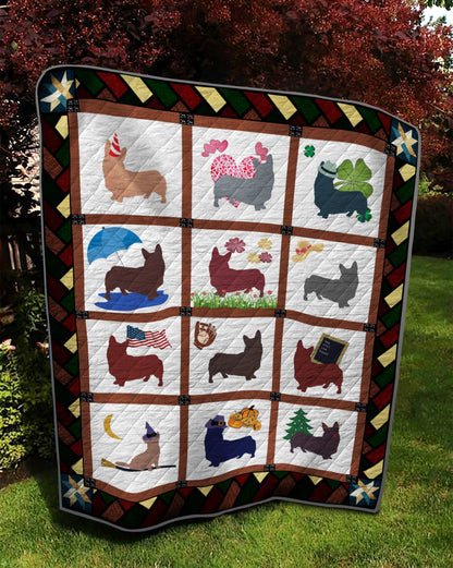 Cardigan Welsh Corgi TD12110237 Quilt Blanket