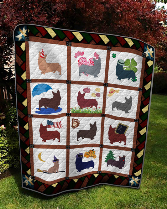Cardigan Welsh Corgi TD12110237 Quilt Blanket