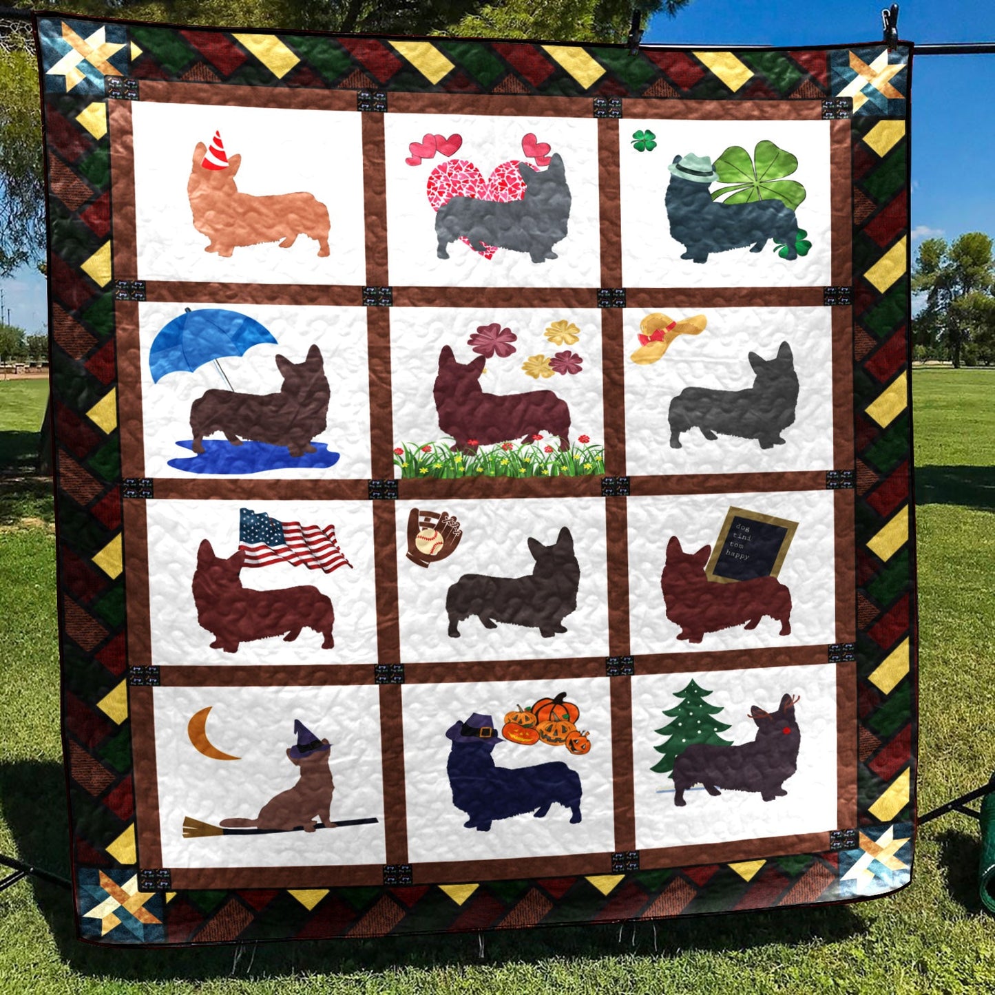 Cardigan Welsh Corgi TD12110237 Quilt Blanket