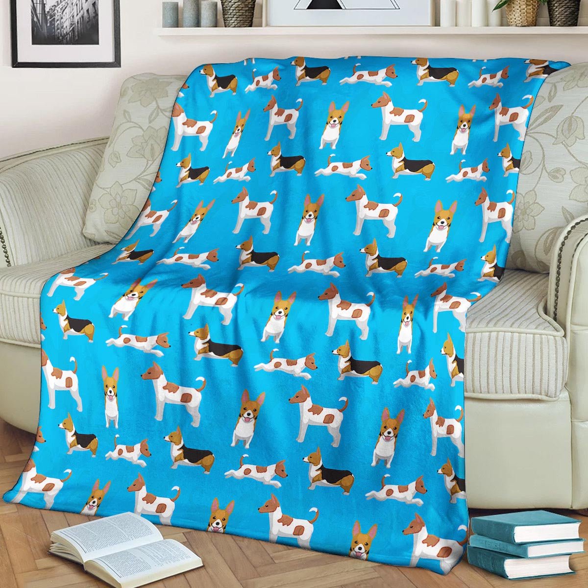 Cardigan Welsh Corgis Pattern CLA15100523F Sherpa Fleece Blanket