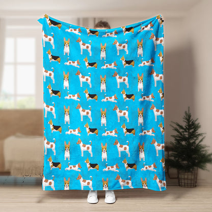 Cardigan Welsh Corgis Pattern CLA15100523F Sherpa Fleece Blanket