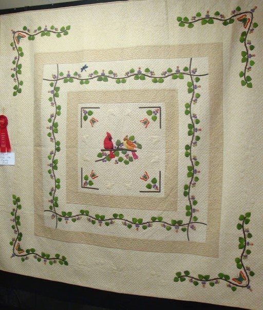 Cardinal And Butterfly Garden CLA08110198Q Quilt Blanket