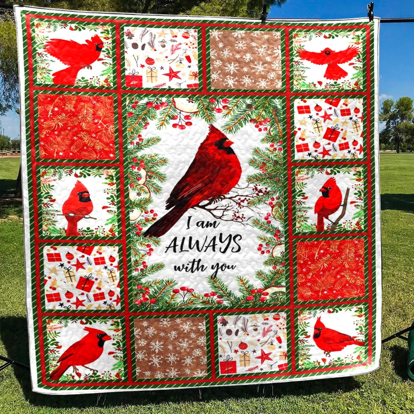 Cardinal Bird CLA0710168Q Quilt Blanket