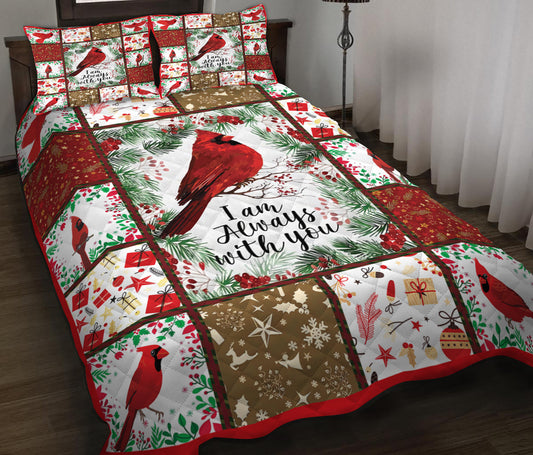 Cardinal Bird Quilt Bedding Set HN100902M