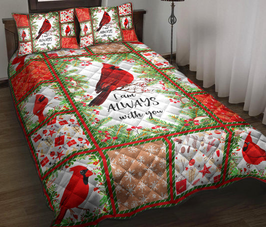 Cardinal I Am Always With You Quilt Bedding Set TL090916