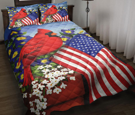 Cardinal Love Quilt Bedding Set ND150904