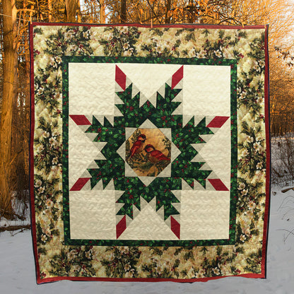 Cardinal Snowflake CLT0511016H Quilt Blanket