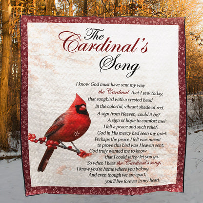 Cardinal Song CLM1511080 Quilt Blanket