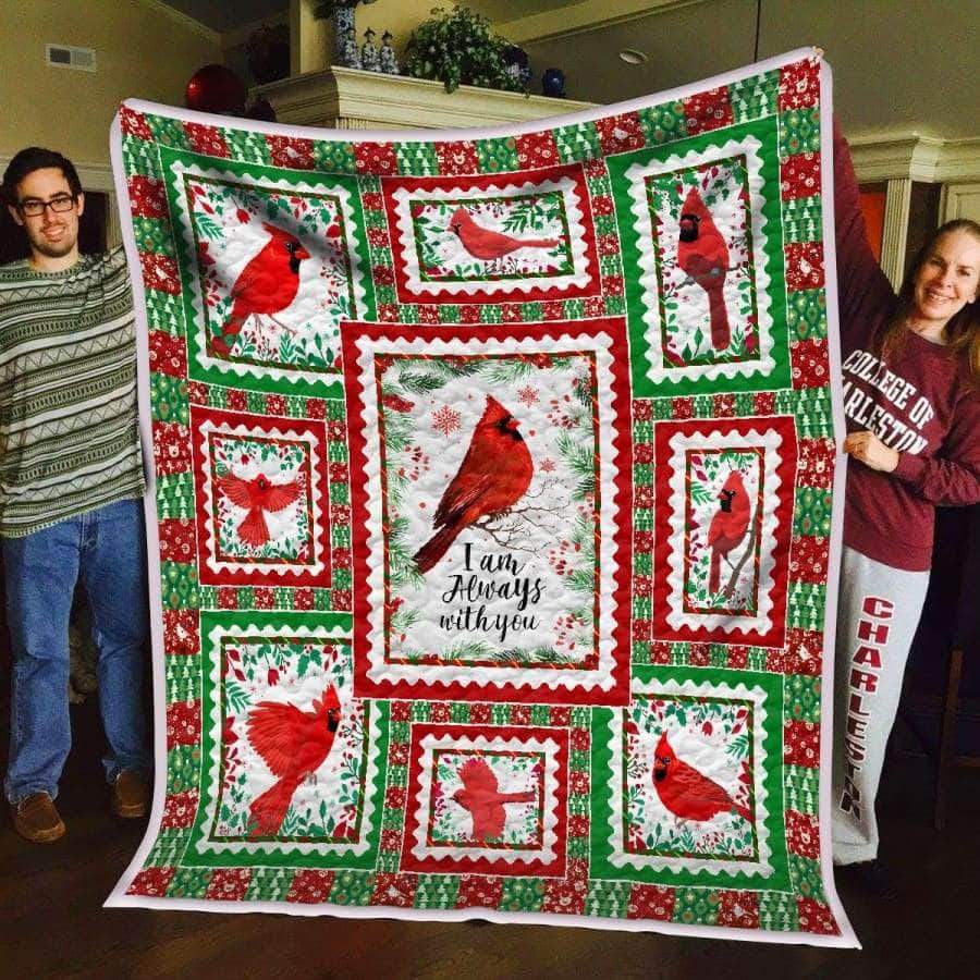 Cardinal Xmas CL11110080MDQ Quilt Blanket