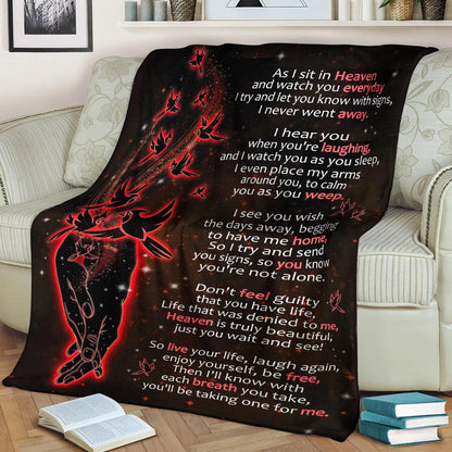 Cardinal As I Sit In Heaven CLA1910337F Sherpa Fleece Blanket