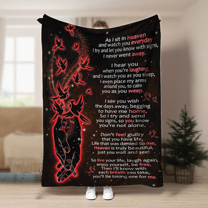 Cardinal As I Sit In Heaven CLA1910337F Sherpa Fleece Blanket