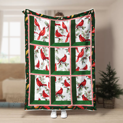 Cardinal Beautiful Premium CLA21100759F Sherpa Fleece Blanket