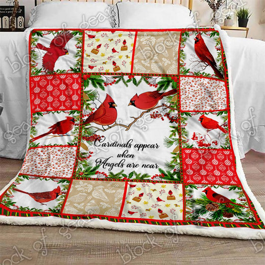 Cardinal Bird CL280931MDF Sherpa Fleece Blanket