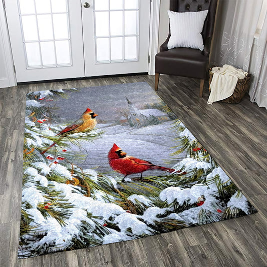 Cardinal Snow Christmas BT1110034R Rug