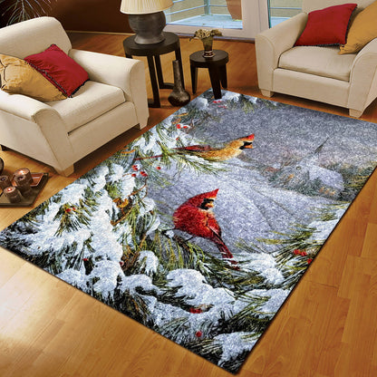Cardinal Snow Christmas BT1110034R Rug