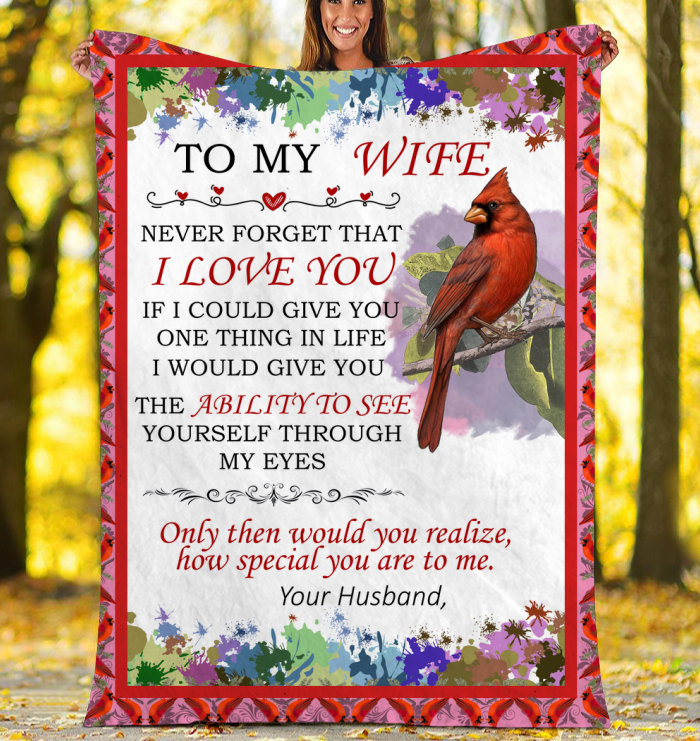 Cardinal To My Wife CLM0111060S Sherpa Fleece Blanket