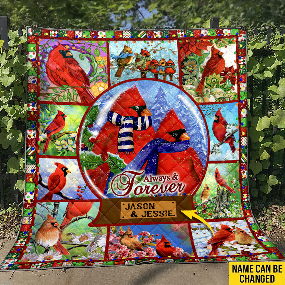 Personalized Cardinal Love Quilt Blanket HM161203D