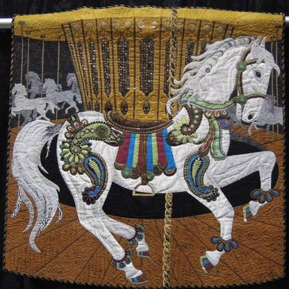 Carousel Horses CLT0211025H Quilt Blanket