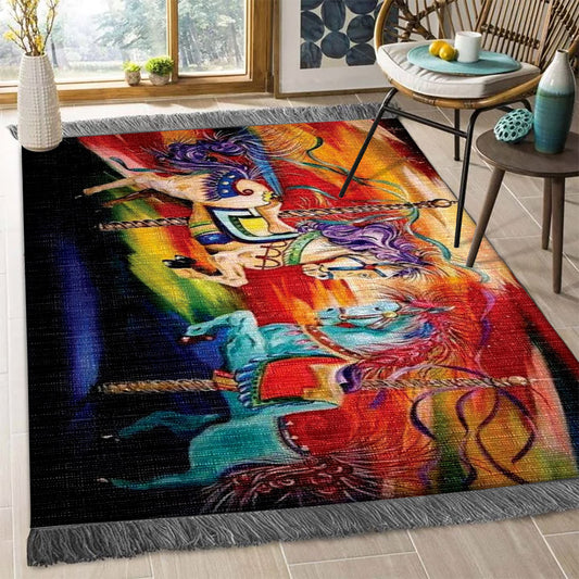 Carousel HM1010053F Decorative Floor-cloth