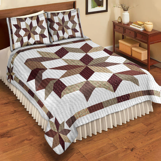 Carpenter Star Quilt Bedding Set TN270501DQBS