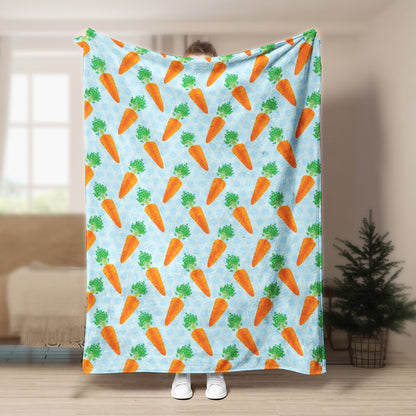 Carrot Pattern CLA15100527F Sherpa Fleece Blanket